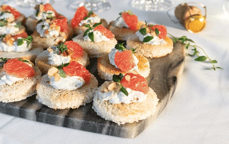 Nytårssnitter med grape og valnødder